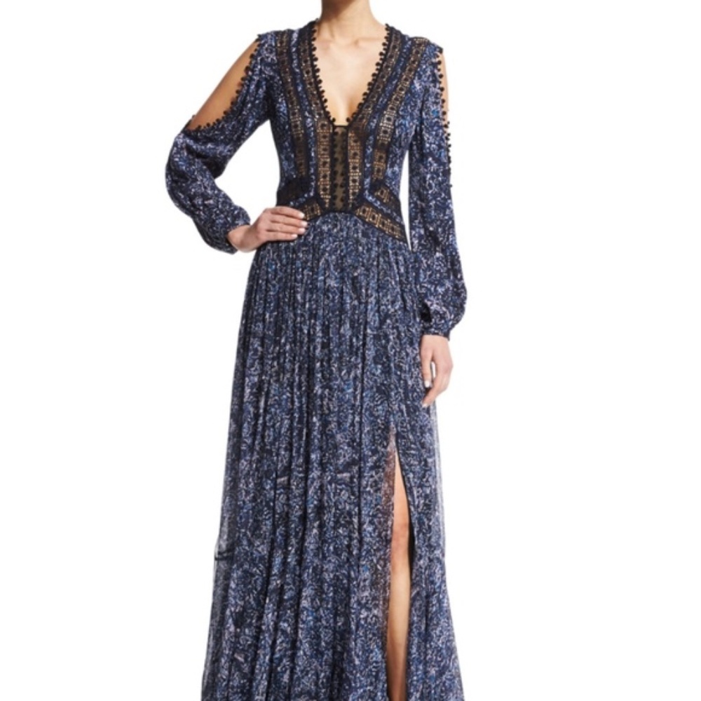 Rebecca Taylor Cold Shoulder Maxi Dress